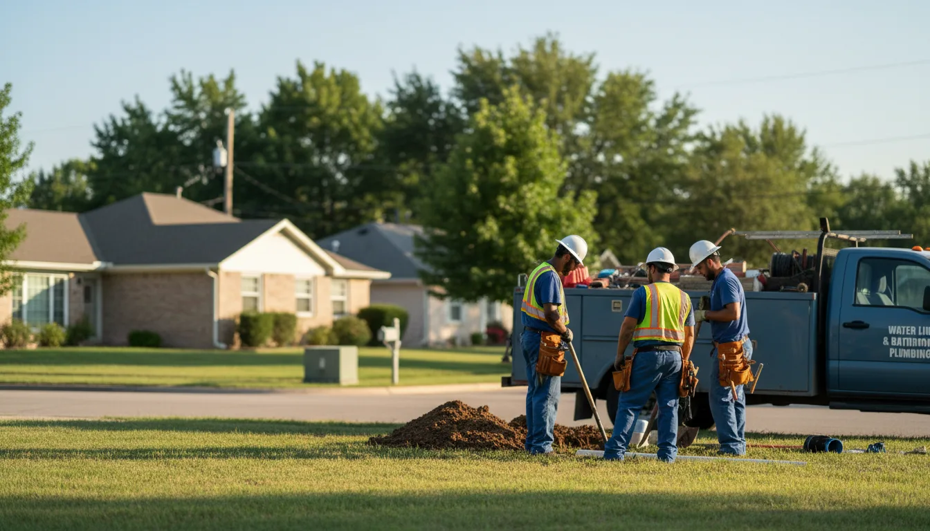 Residential water line and bathroom plumbing service in Midland, GA